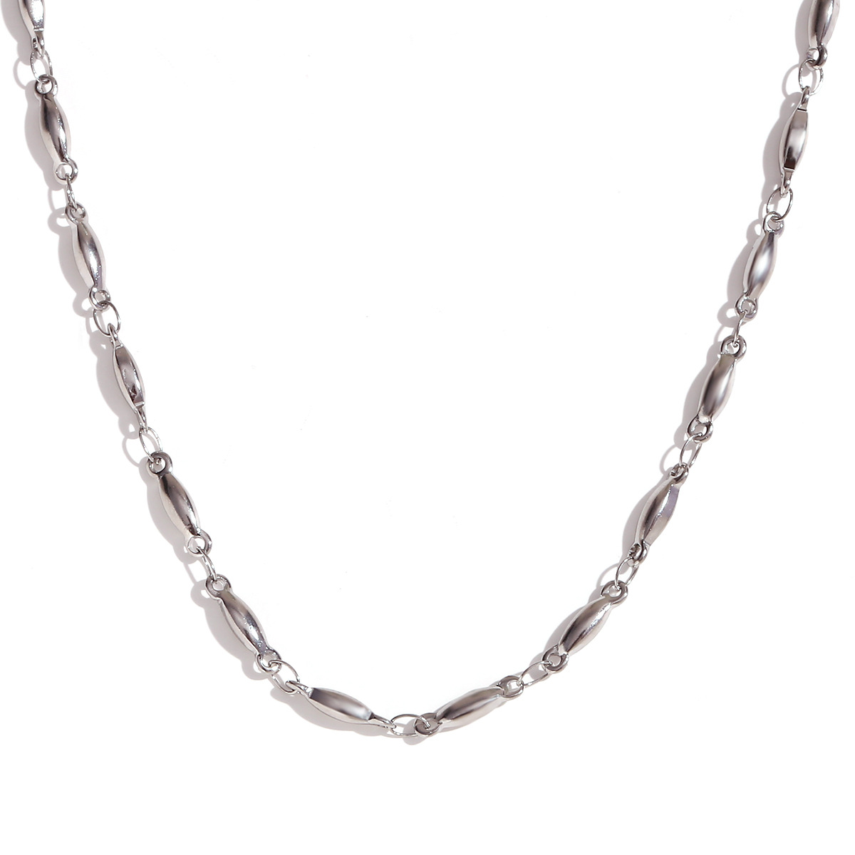 11:Steel color necklace -60cm5cm