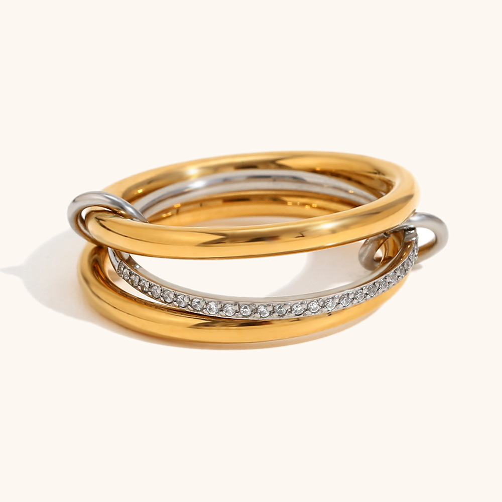 6:Three-layer rings with diamonds in the middle-two colors 2