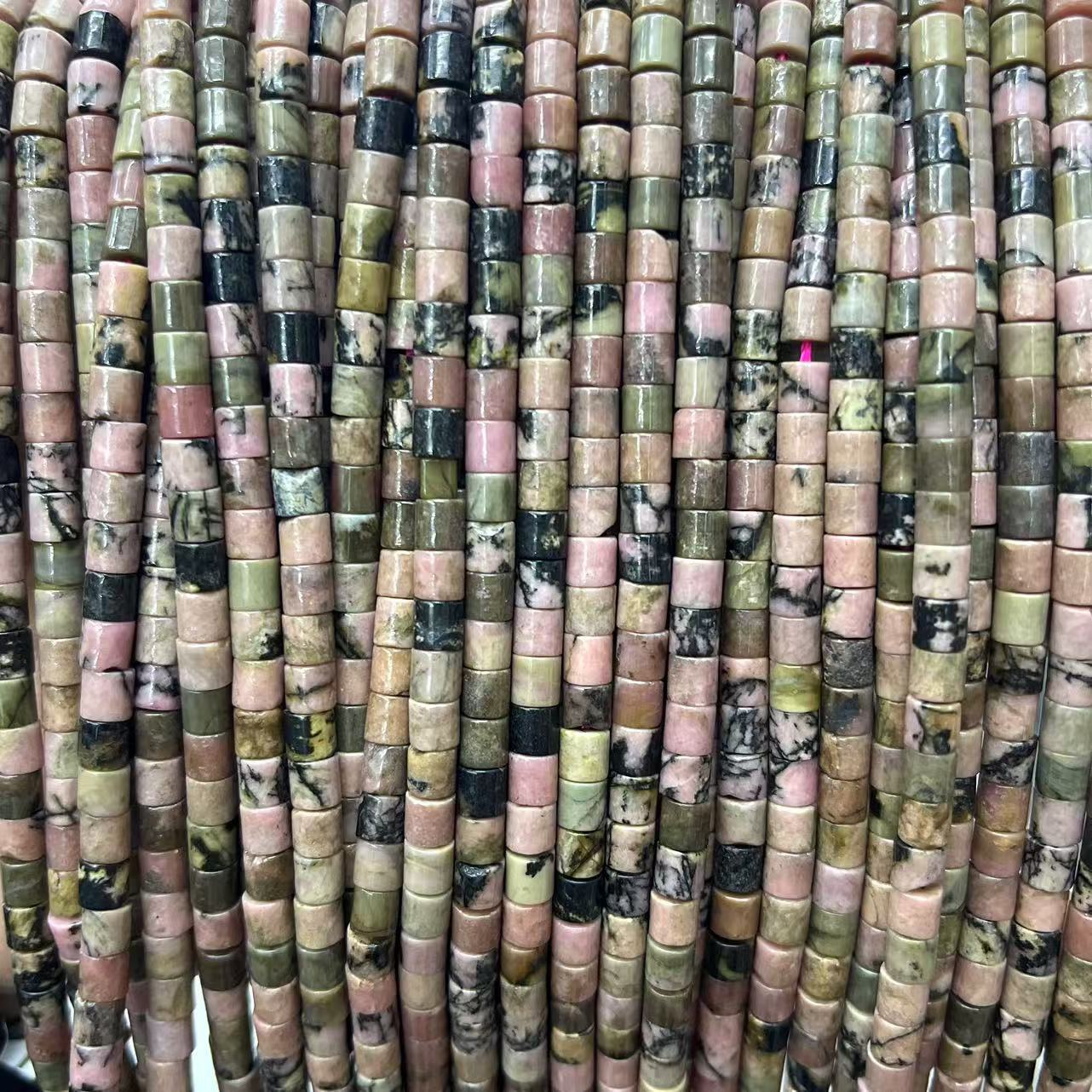 9:black stripes rhodochrosite stone