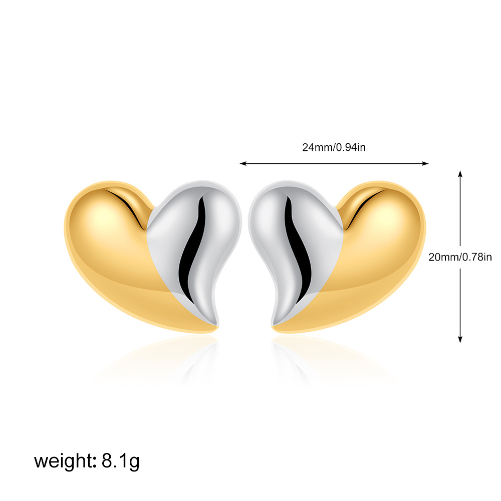 3:Gold and silver two-color love t332_3