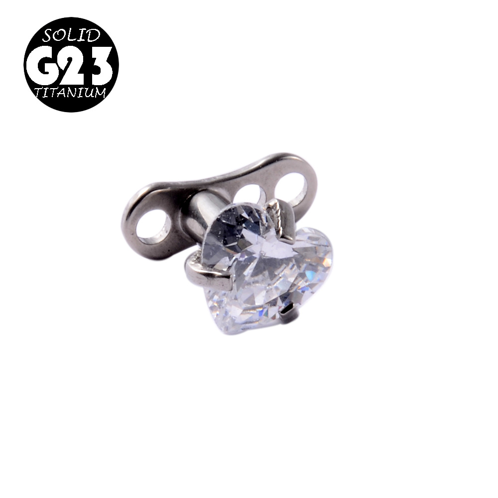 4mm heart-shaped zirconium   base As shown in the
