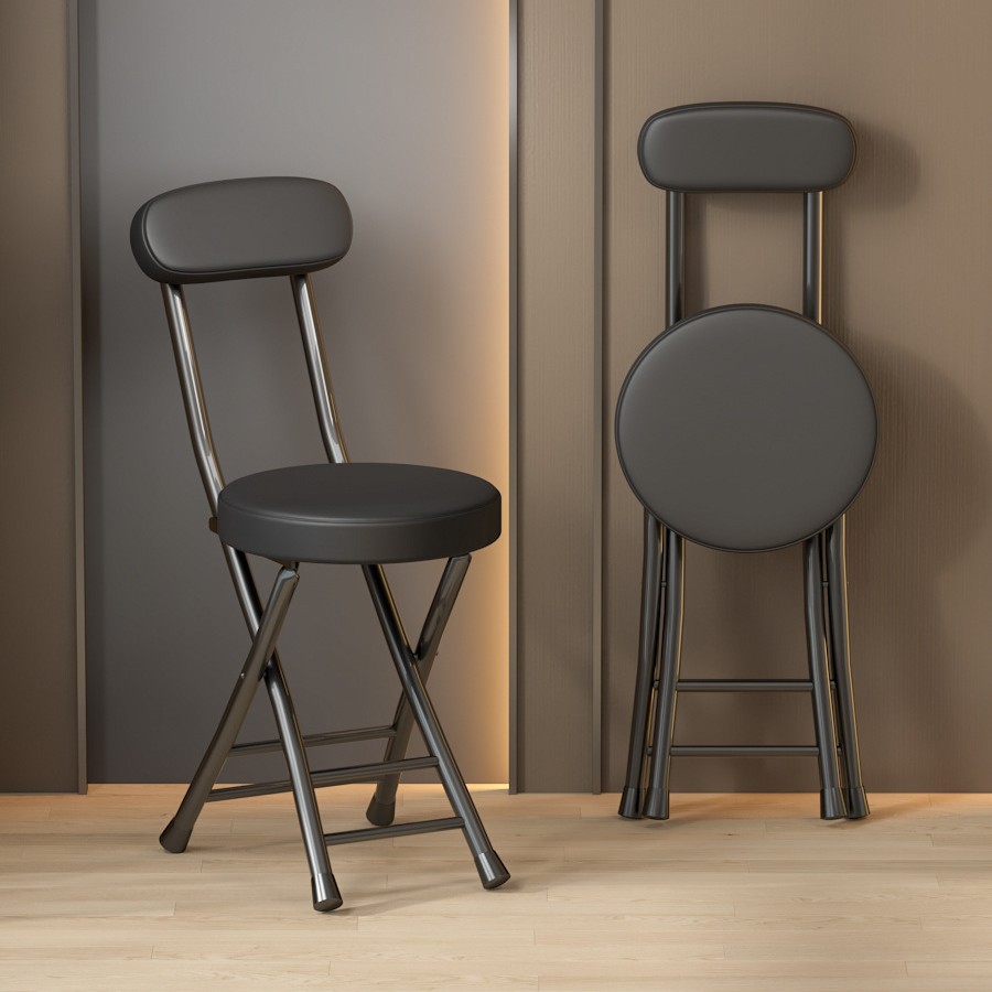 Black frame black leather sponge soft seat four beam reinforcement