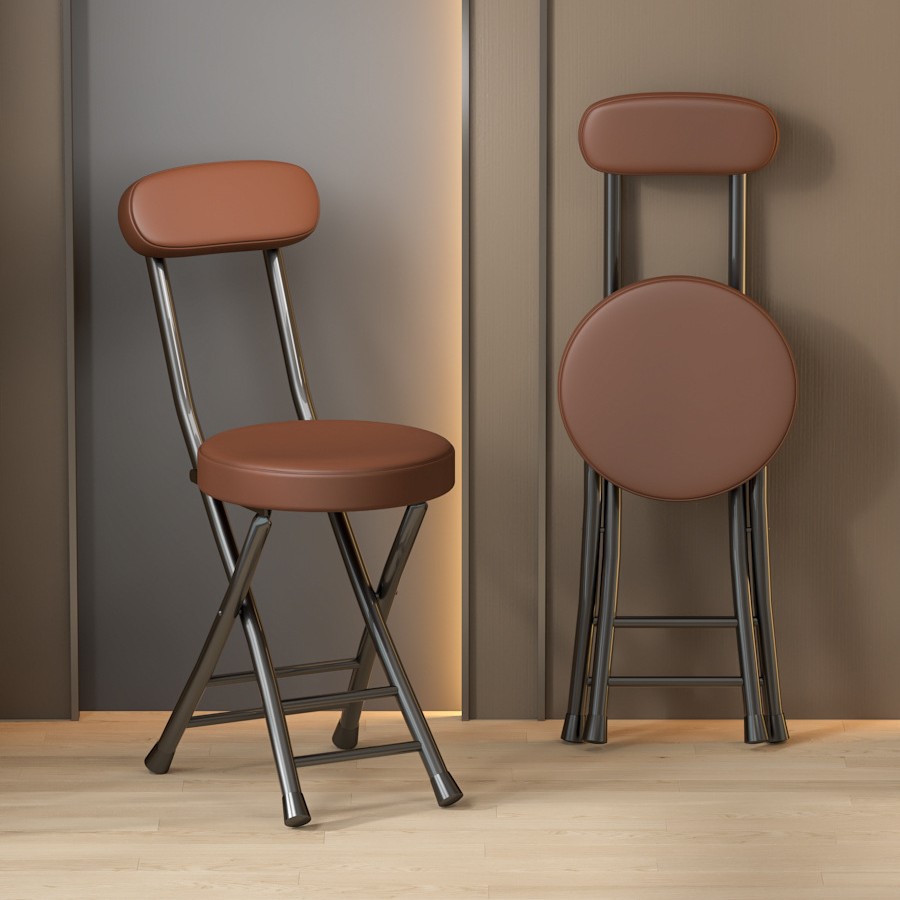 Black frame brown leather sponge soft seat four beam reinforcement