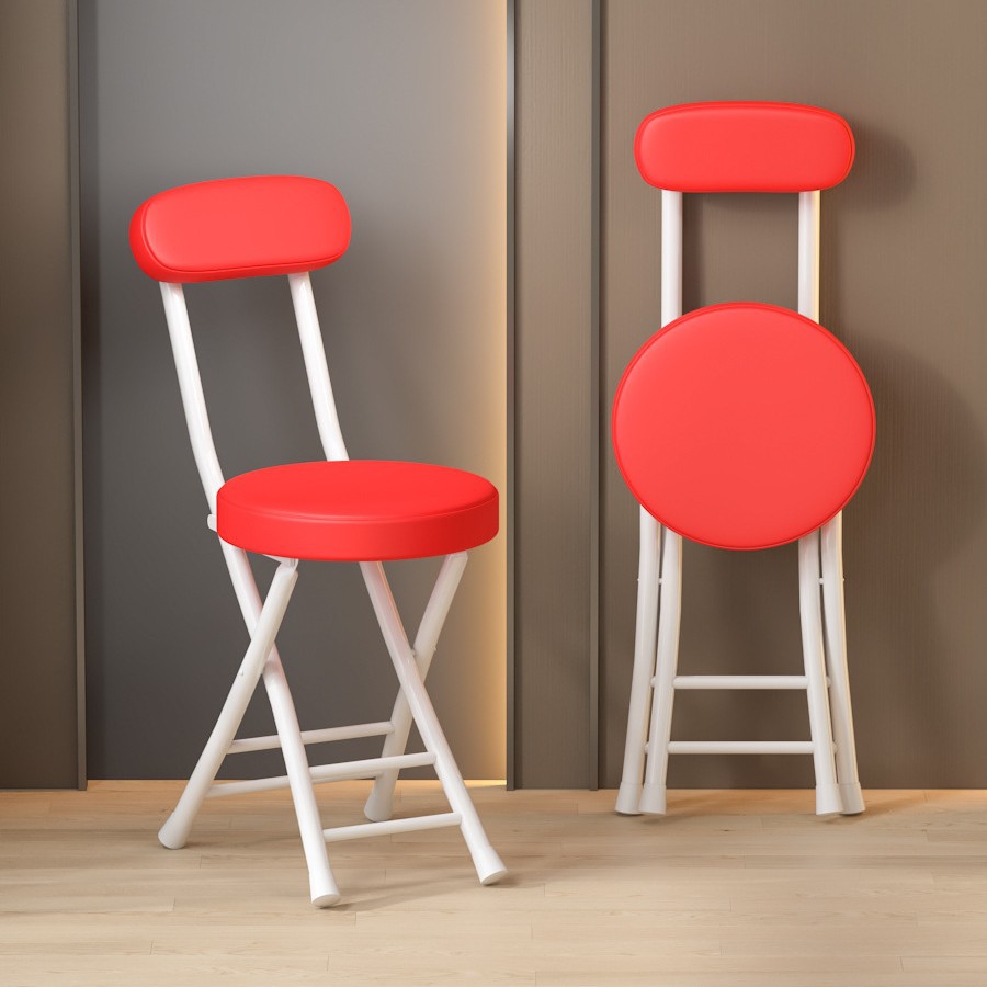 White frame red leather sponge soft seat four beam reinforcement