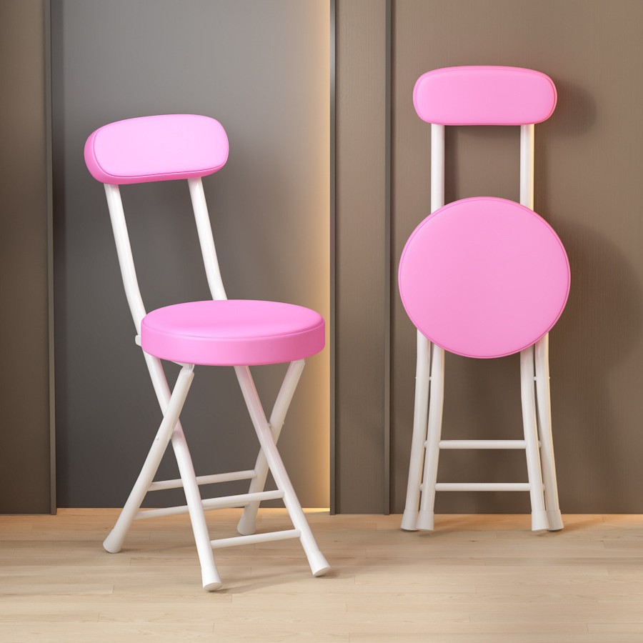 White frame pink leather sponge soft seat four beam reinforcement