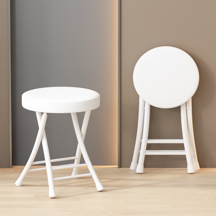 White frame white leather sponge soft bench with four beam reinforcement