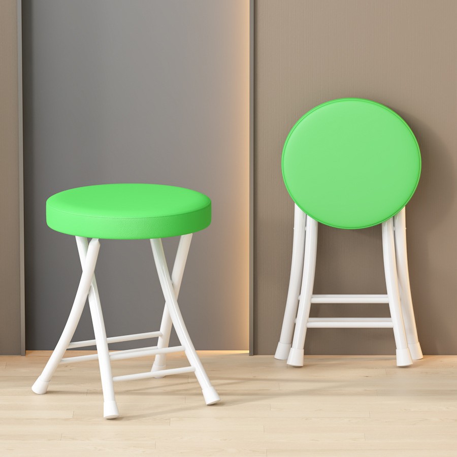 White frame green leather sponge soft bench with four beam reinforcement