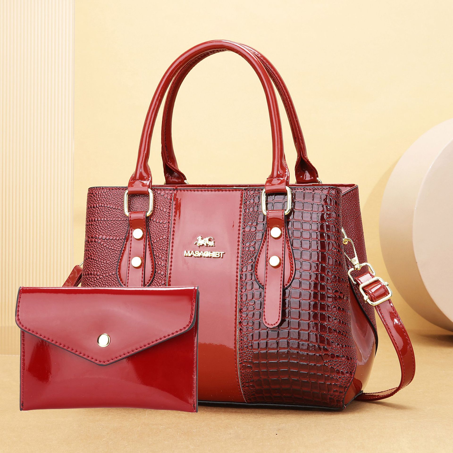Burgundy and small bag
