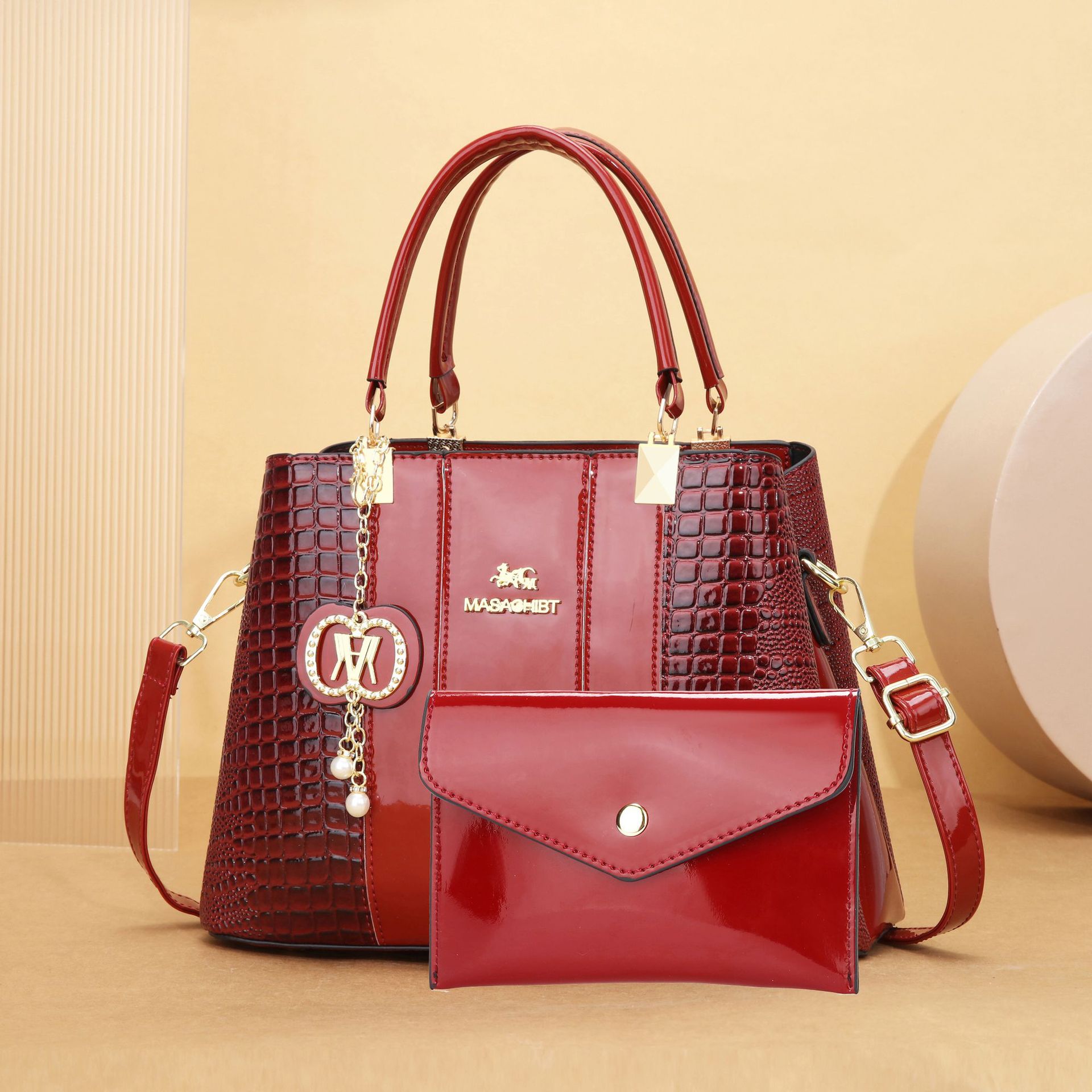 Burgundy and small bag