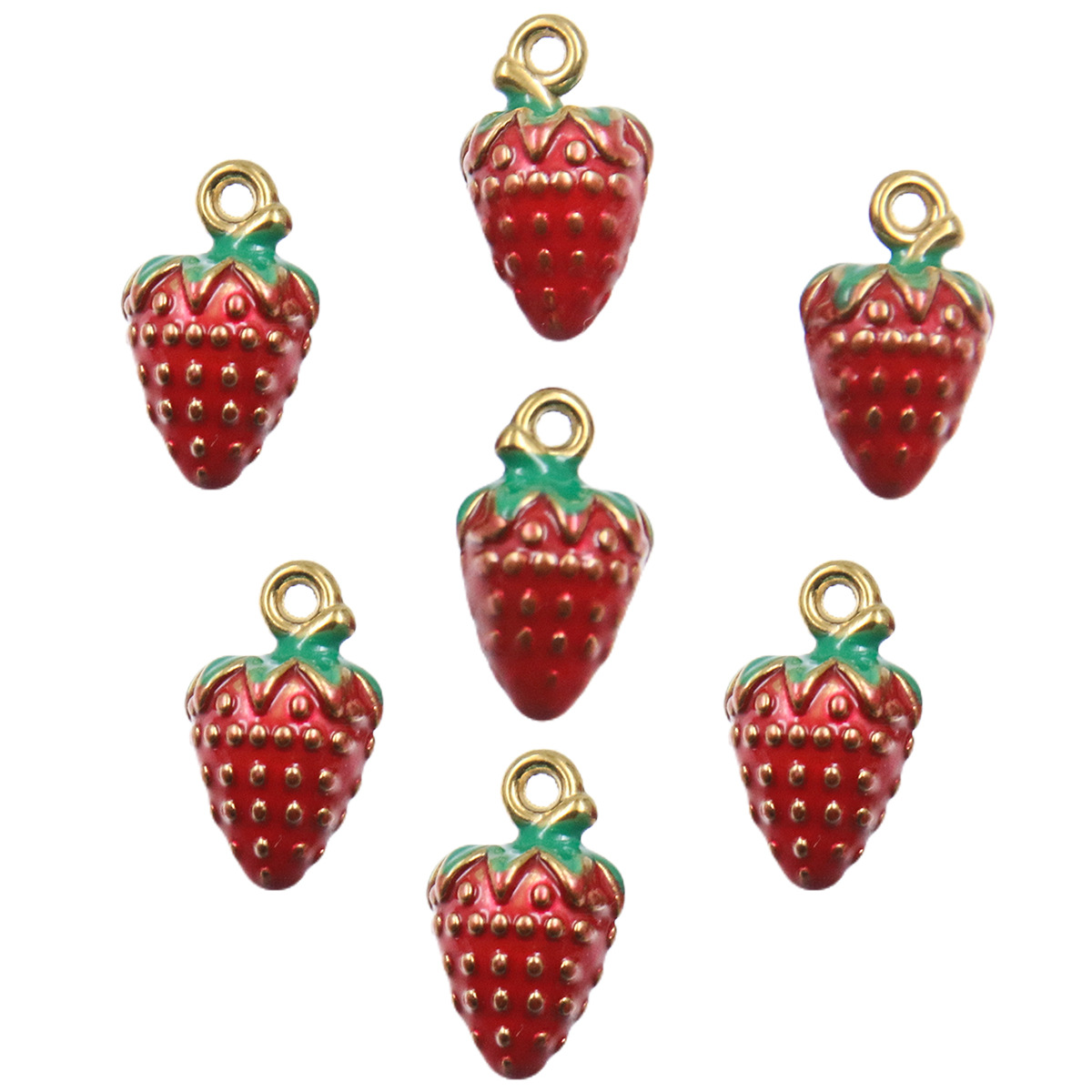 10:Three-dimensional strawberry 8x13mm