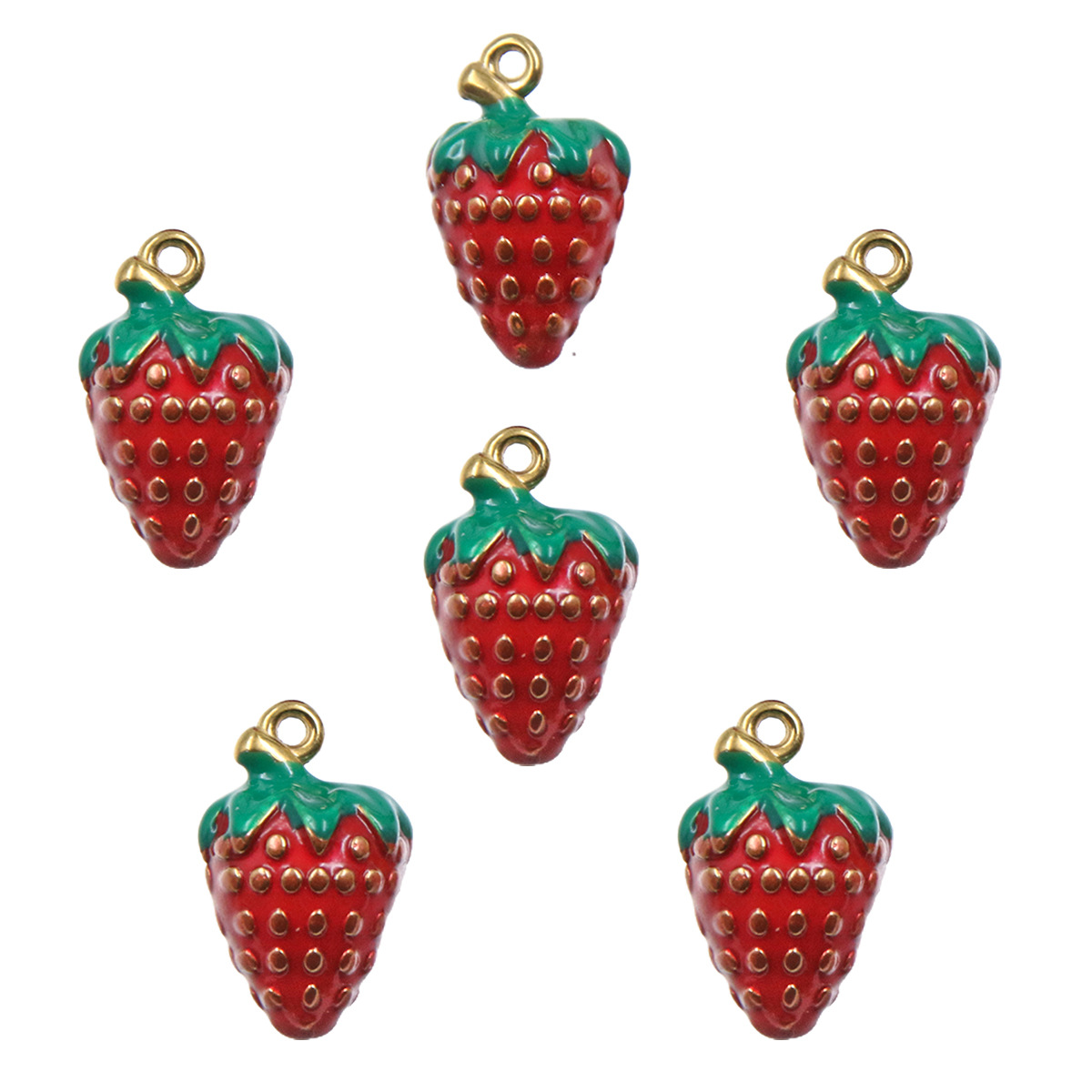 11:Three-dimensional strawberry 10x16mm
