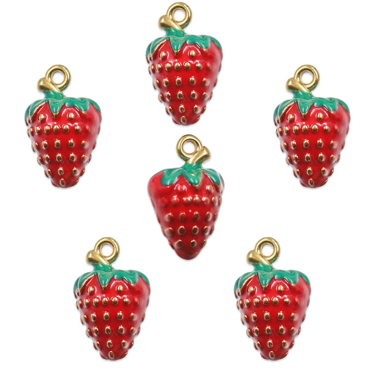 12:Three-dimensional strawberry 11x17mm