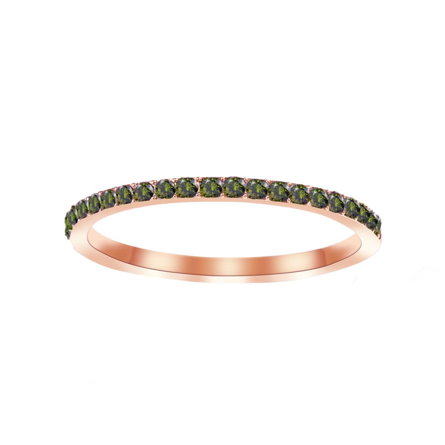 August Olive Green-Rose Gold US5