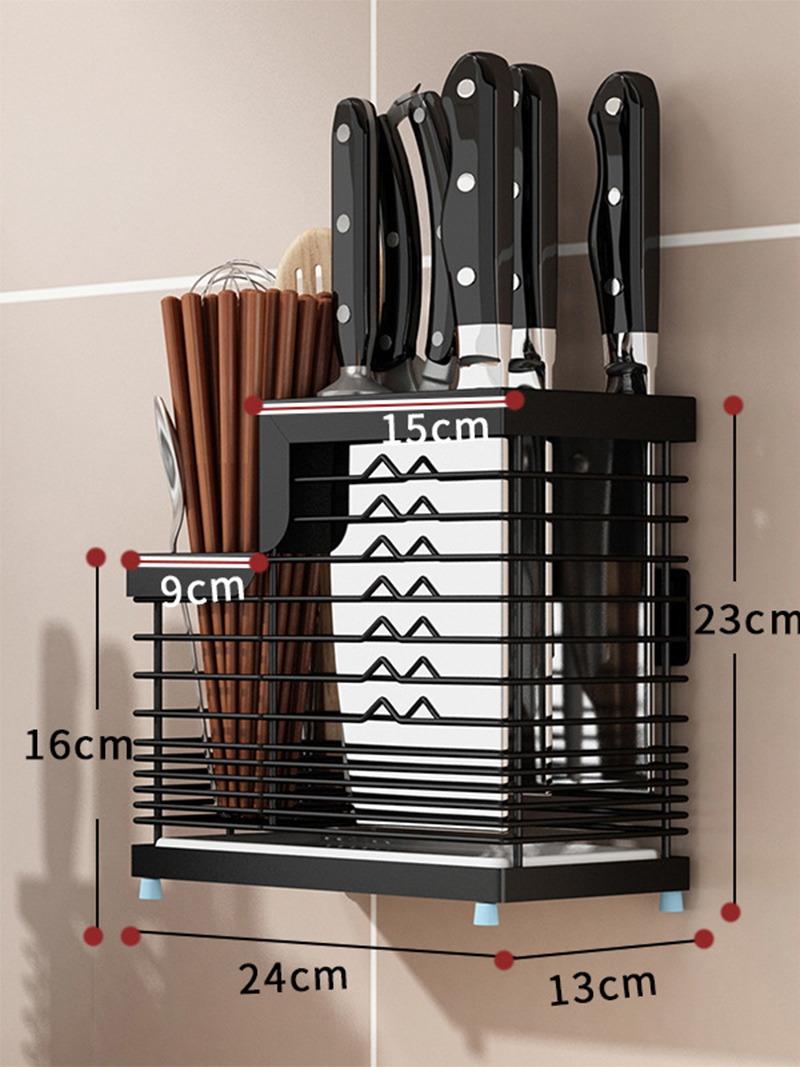 Stainless steel black wall hanging model (nail-free)