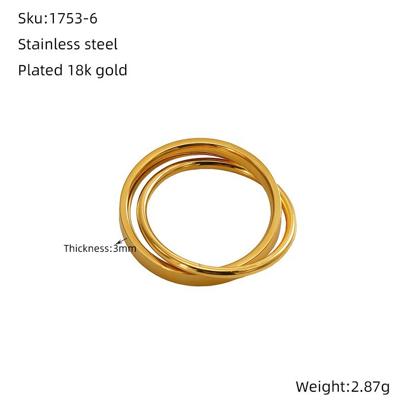 1:Gold double ring no. 6