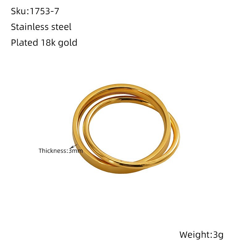 2:Gold double ring no. 7