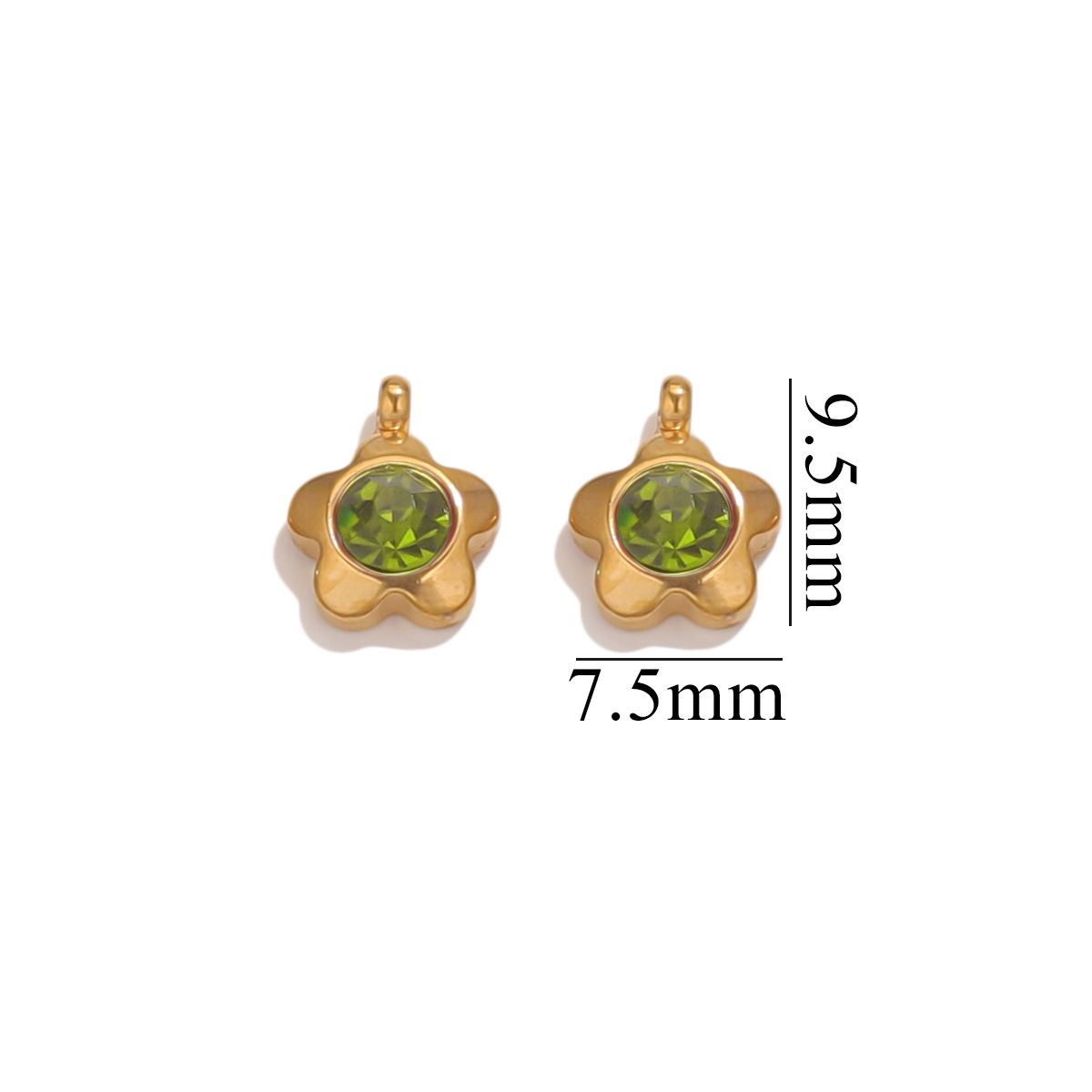 Five-leaf flower-fruit green