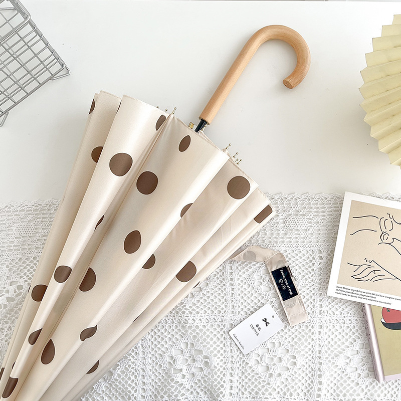 Korean style thin long handle 16 ribs