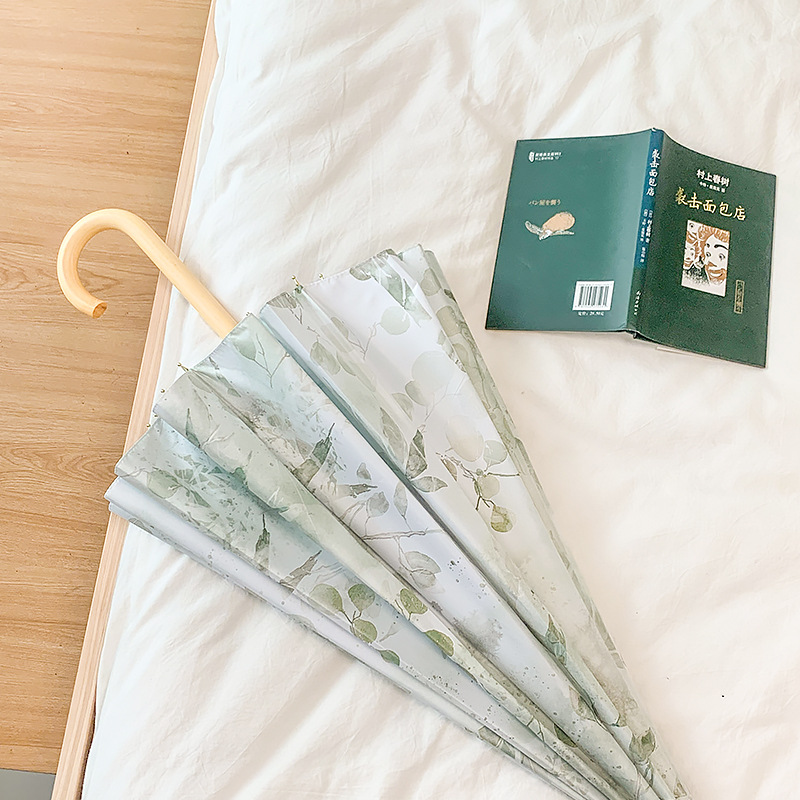 Ink green maple long handle 16 bones