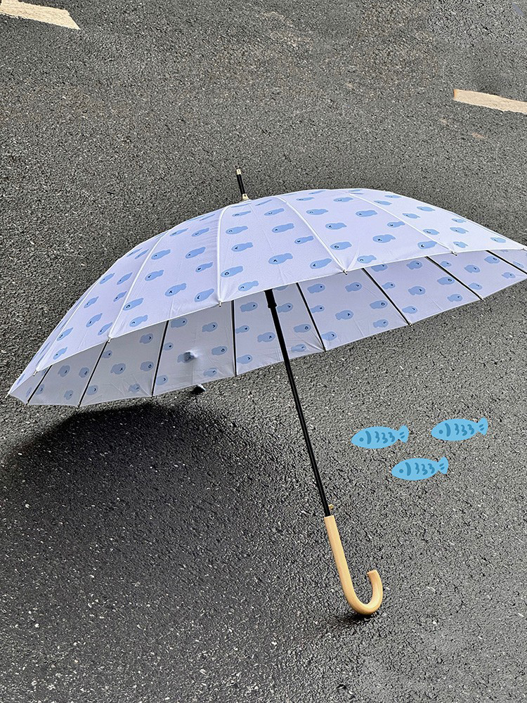 Blue fish with long handle 16 bones