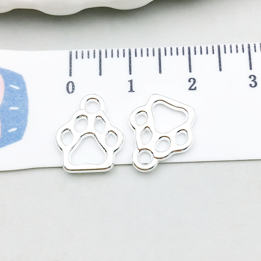 1 bright silver cat claw 13*11mm-0.6g-20647