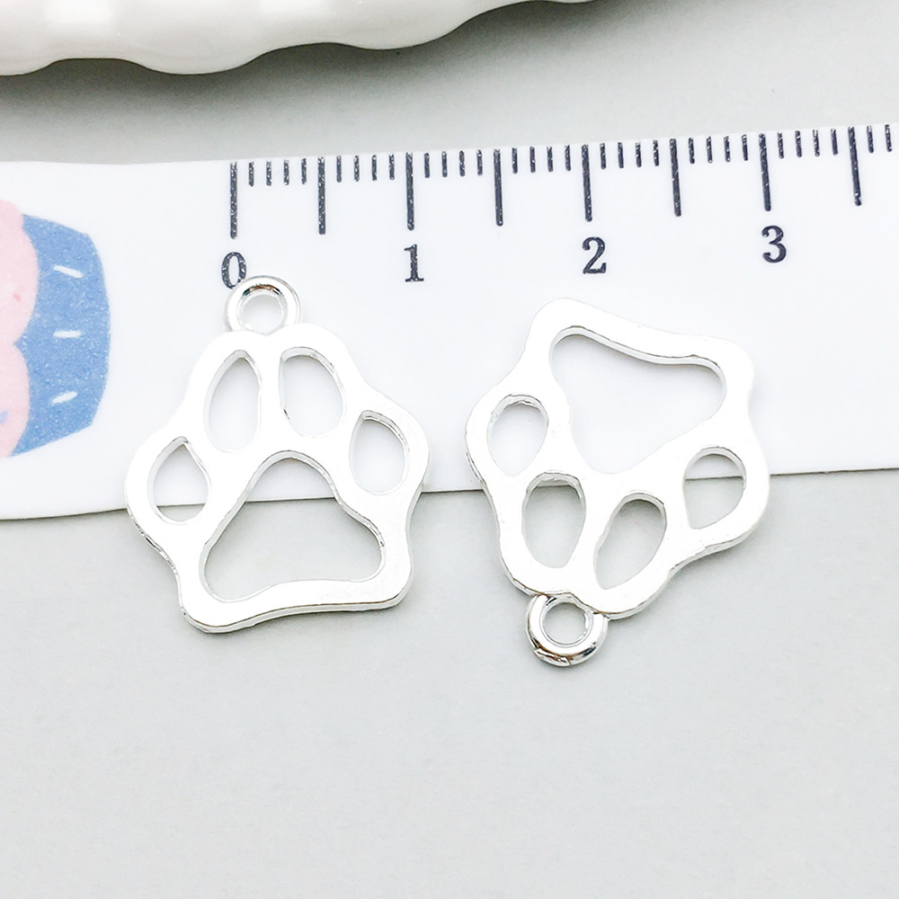 1 bright silver cat claw 20*17mm-1.2g-20654