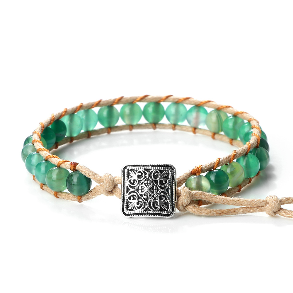 22:Green agate-Round