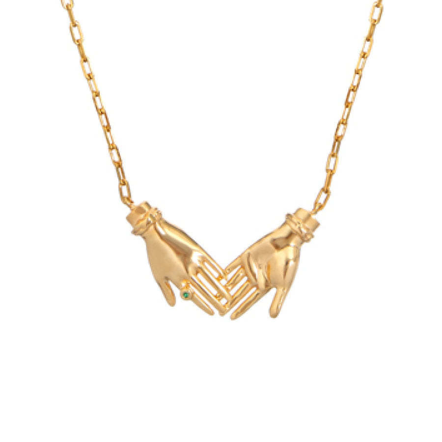 4:Gold palm necklace