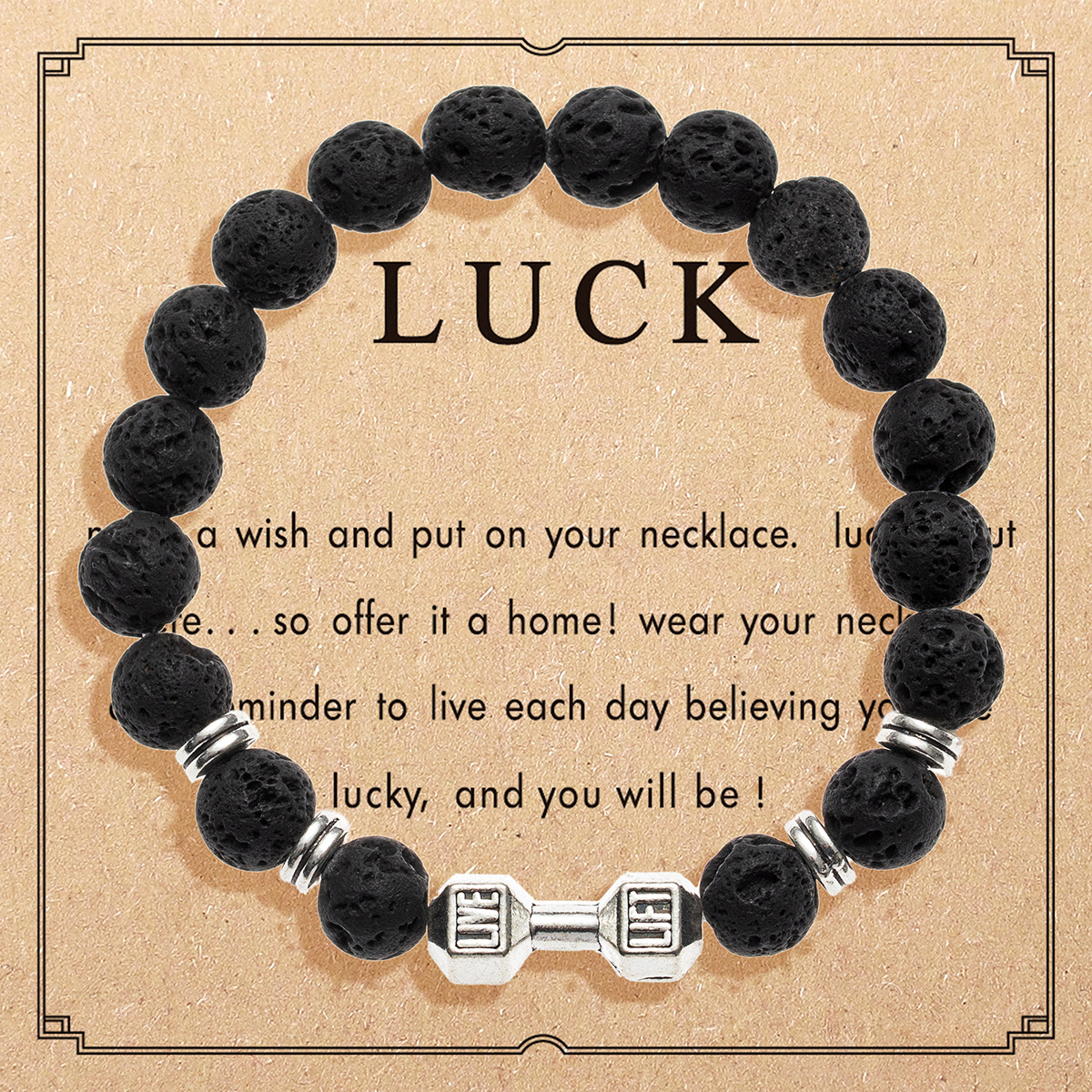 20:2432 Black Volcanic Stone Card