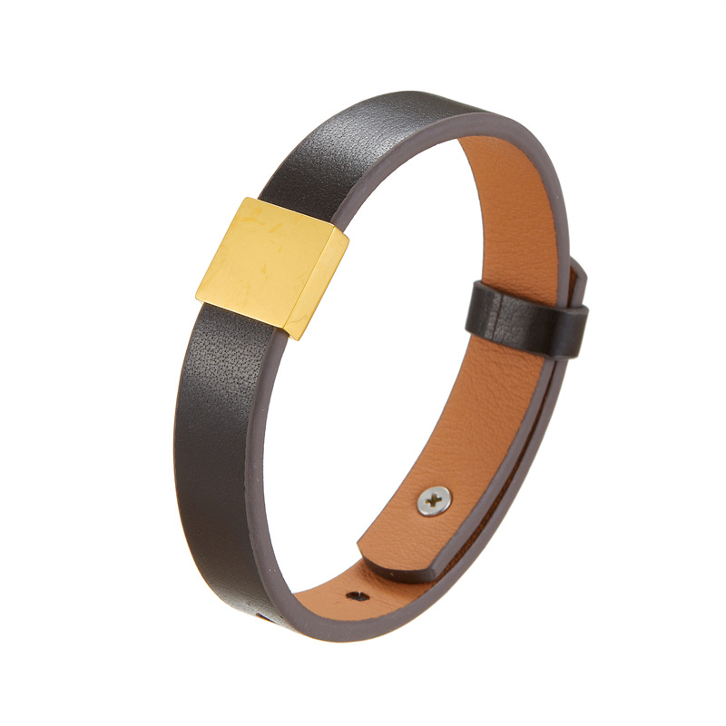 8:Dark brown leather (gold)