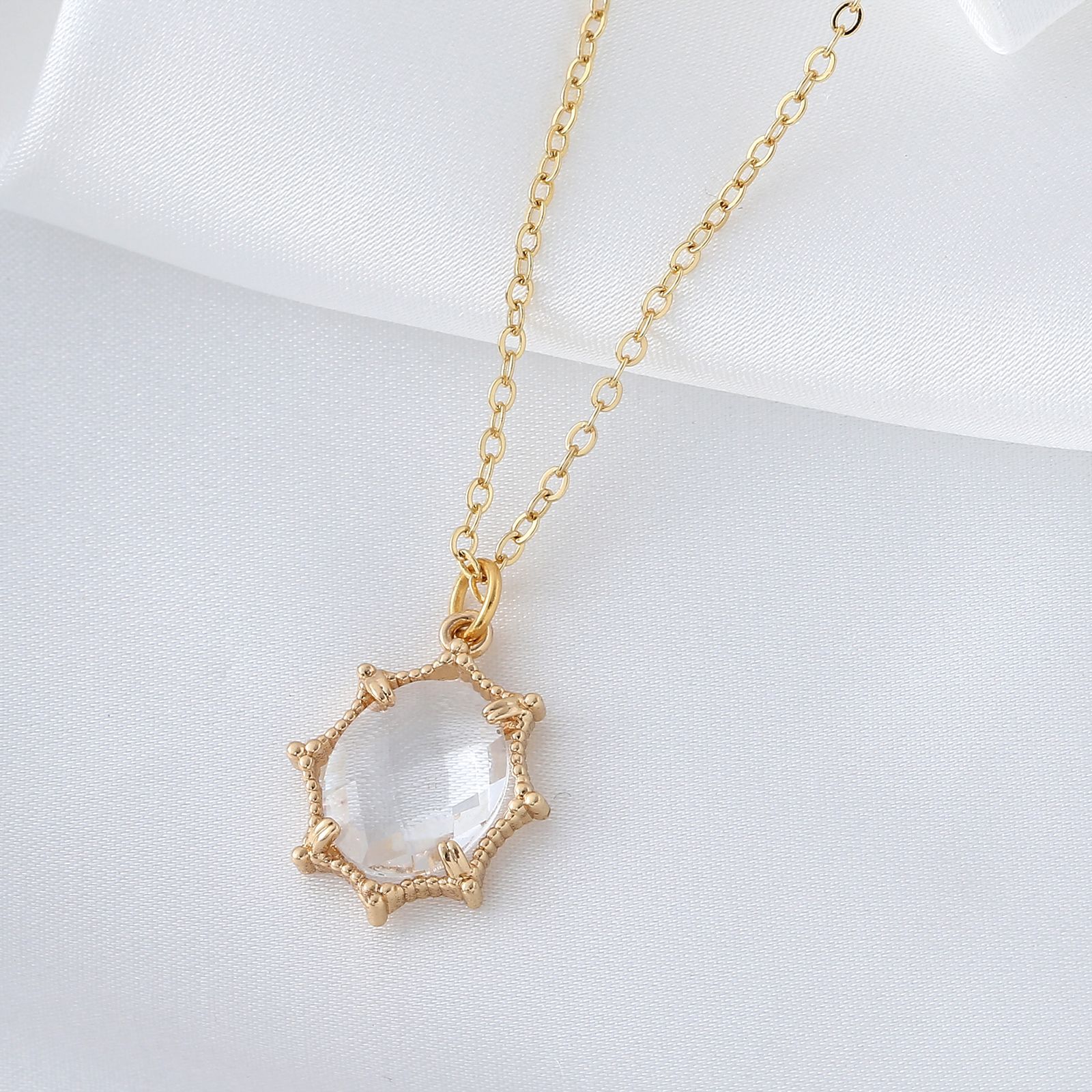 2*1.4cm transparent color naa02-7 Necklace