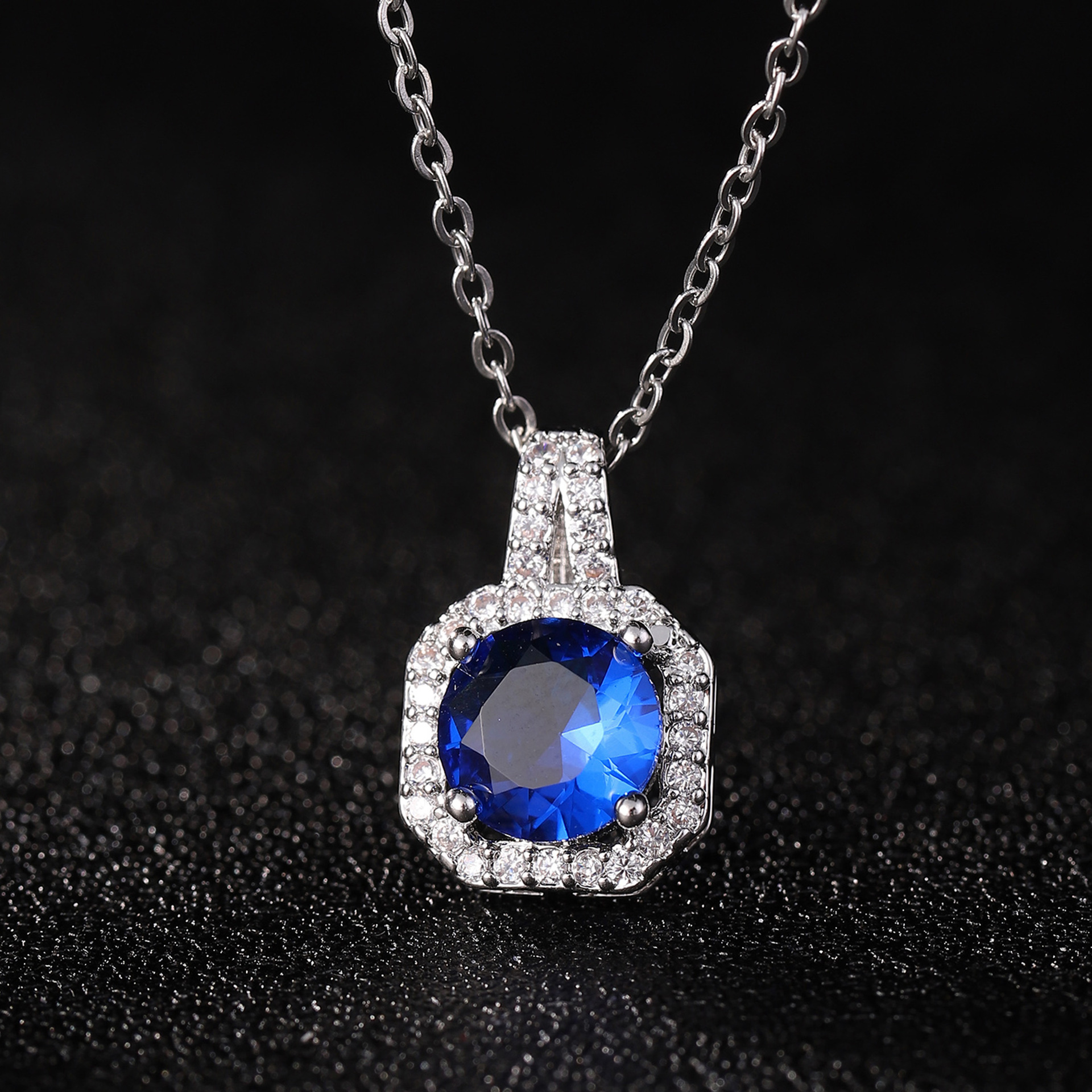 5:Sapphire Blue zirconium (single pendant)
