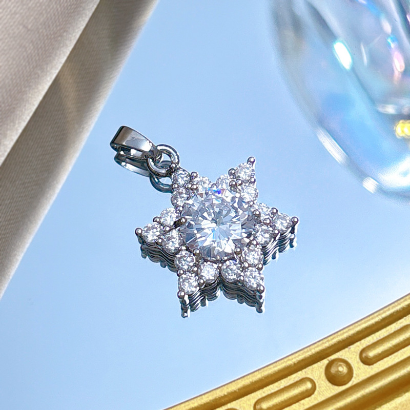 2:Dzf125 silver pendant [copper micro-paved real gold plating]