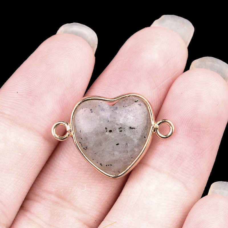 10:Labradorite double hanging (gold)