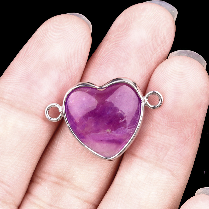 39:Amethyst double hanging (silver)