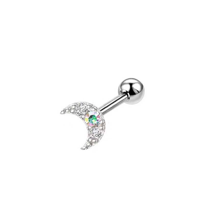 9:Moon AB Diamond-ear studs