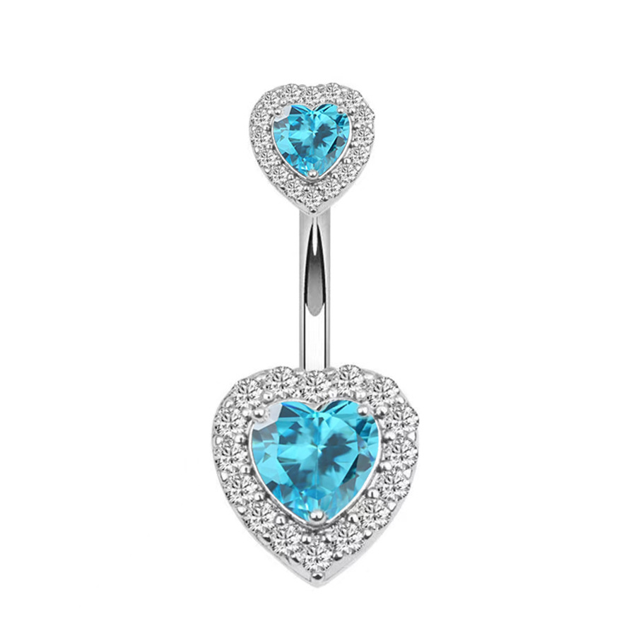1:Silver-Blue Heart Zirconium