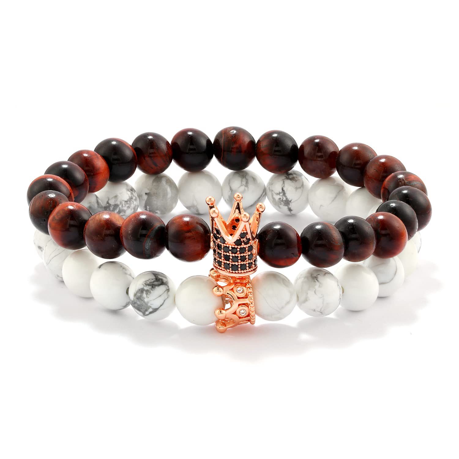 Red Tiger eye White turquoise