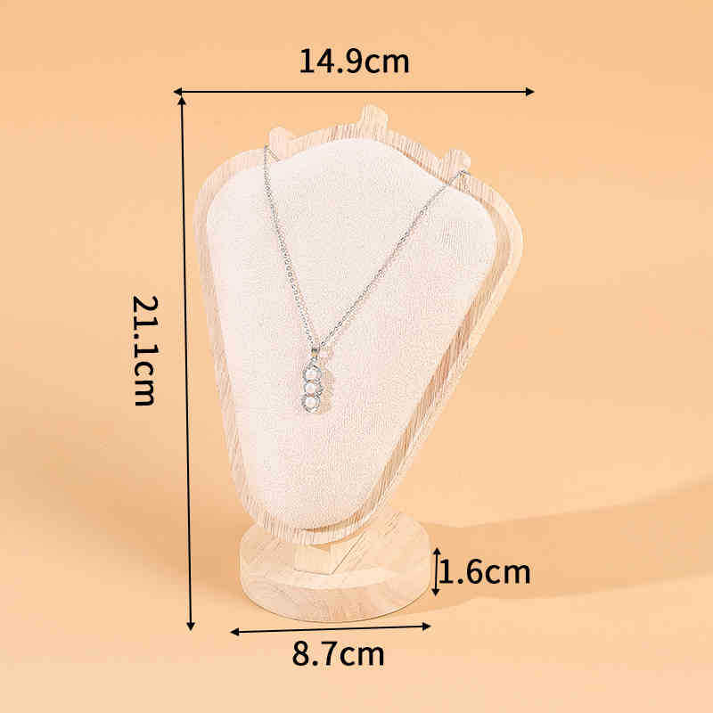 5:Goat corner necklace holder beige small