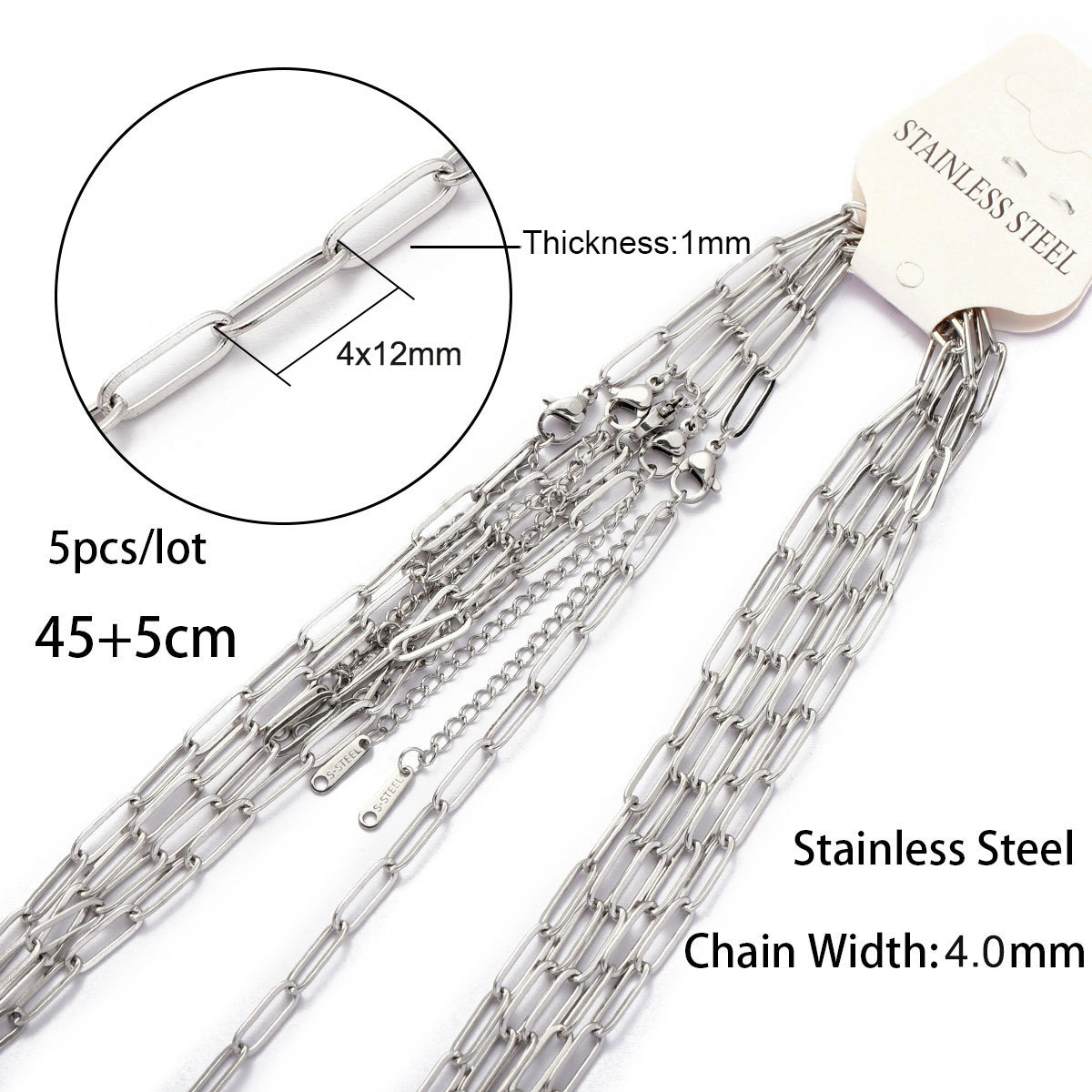 5:1x4x12 long flat cross 45 5cm steel color