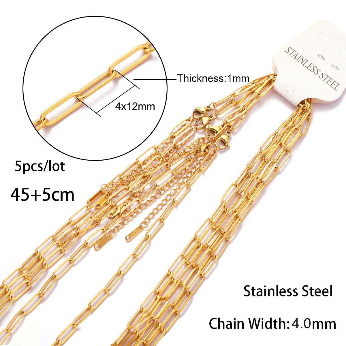 6:1x4x12 long flat cross 45 5cm gold