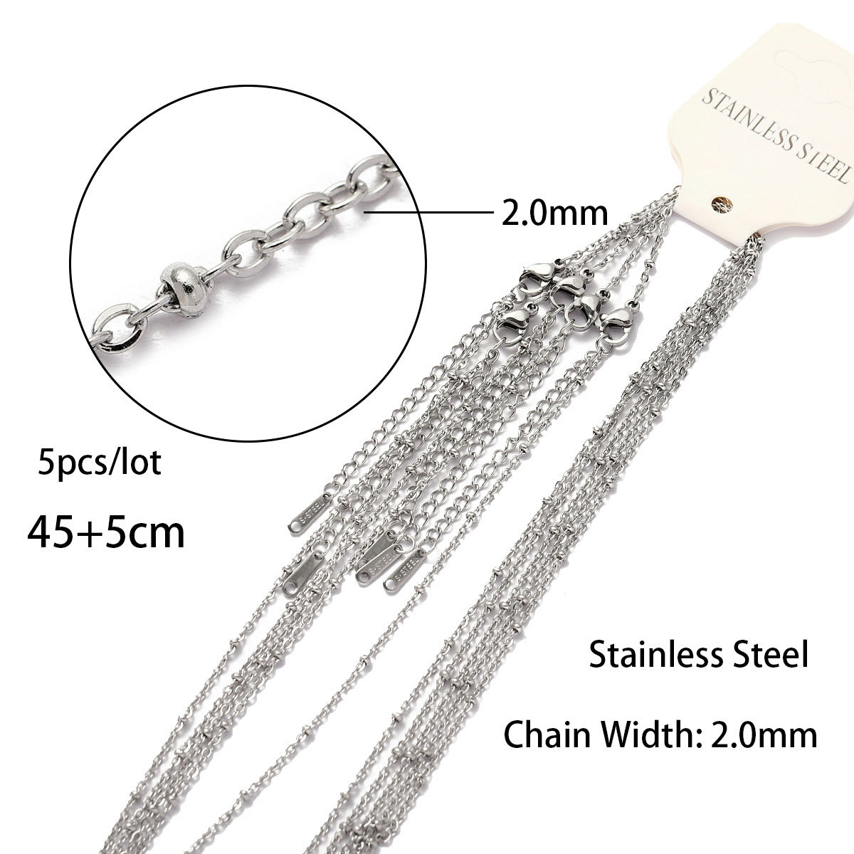 15:04 cross clip lower beads 45 5 point steel color