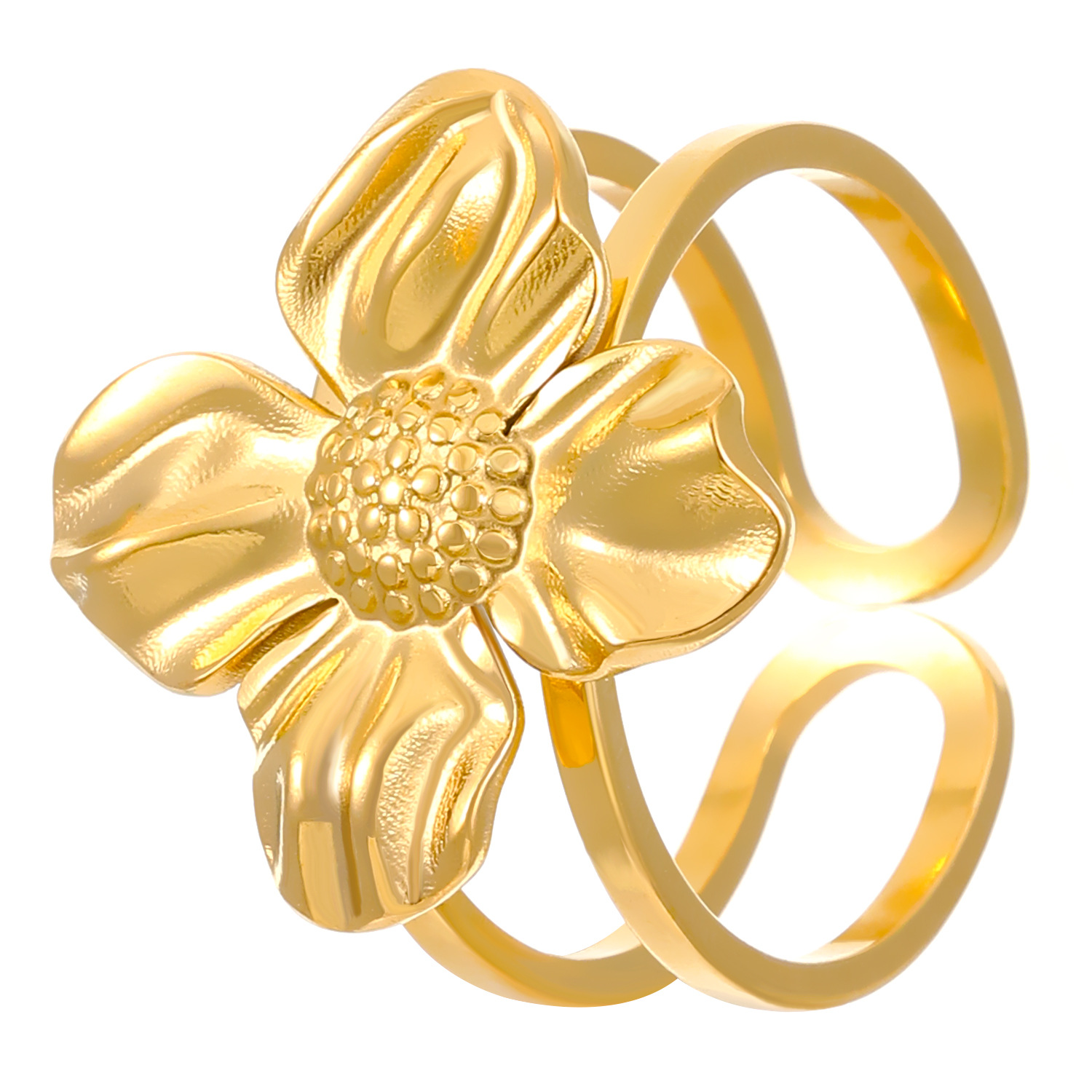 1:01 18k real gold flower 3994