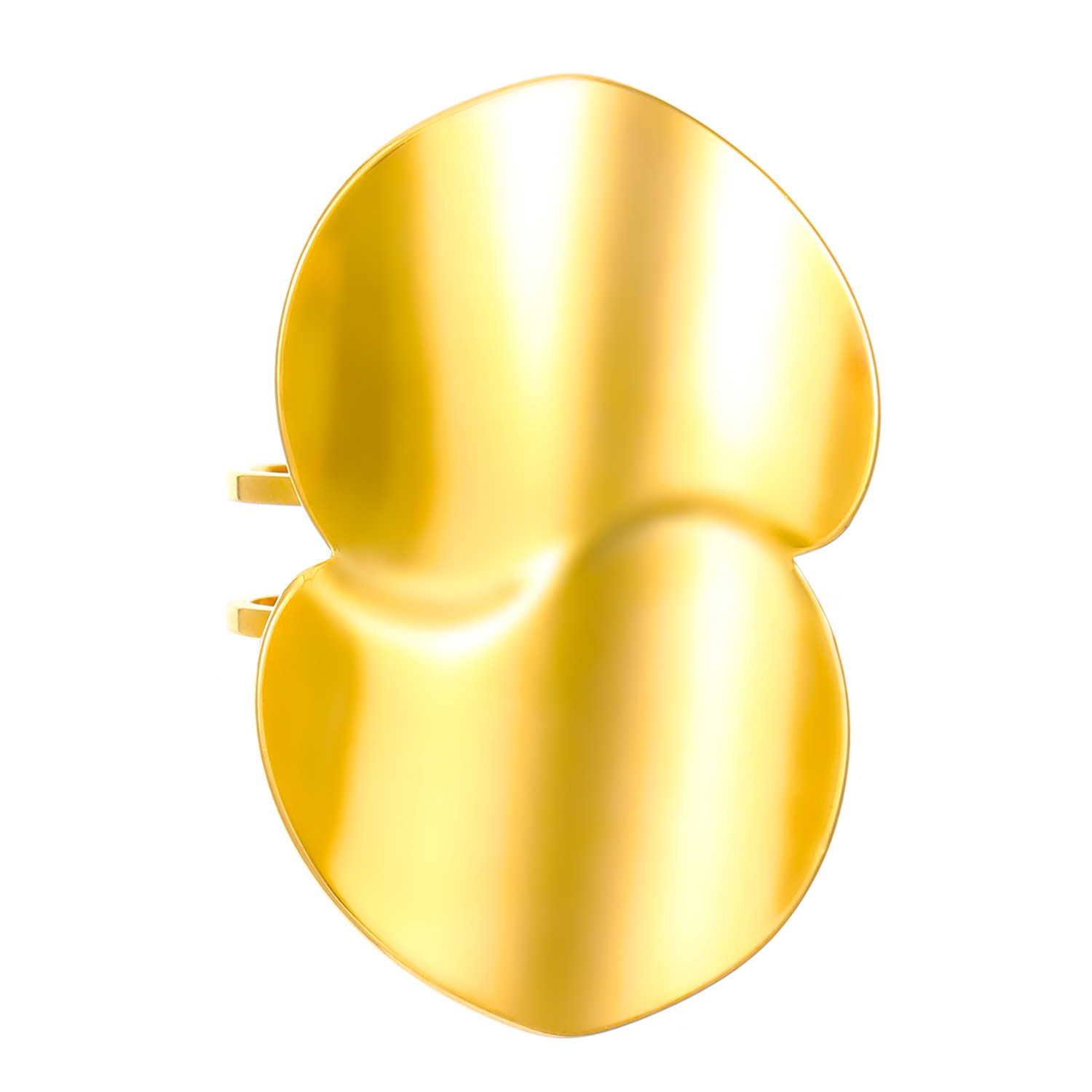 2:02 18k real gold double circle 3958