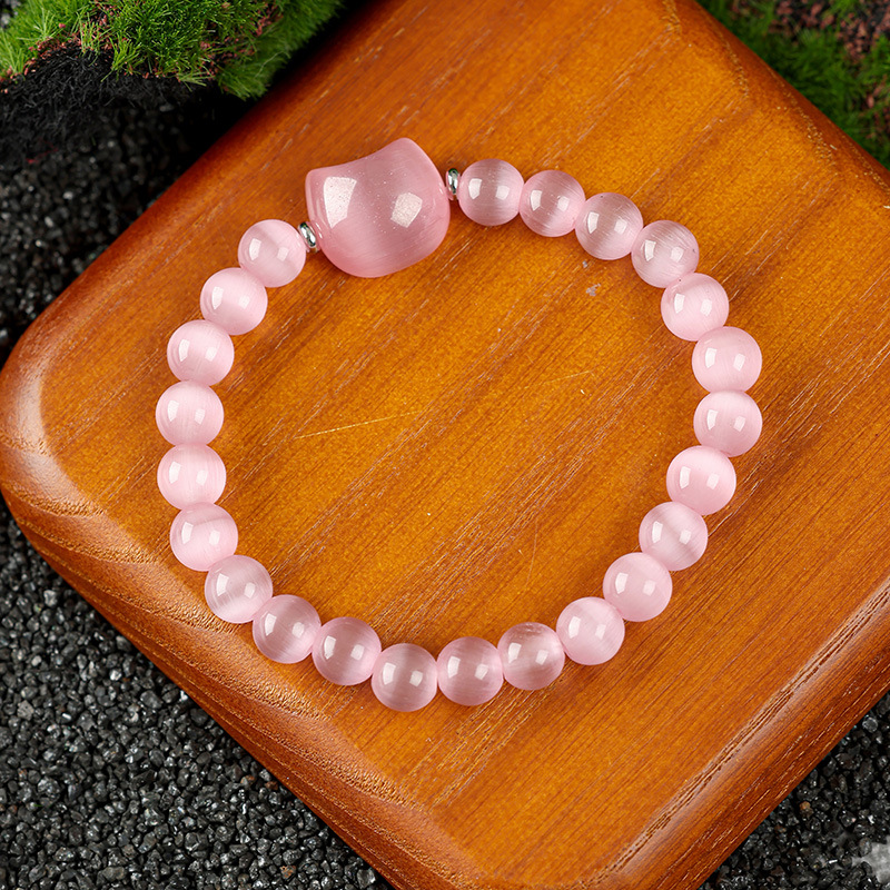 A pink cat's eye stone