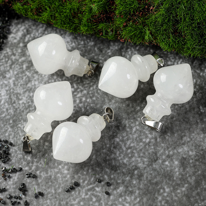 A white crystal pendant