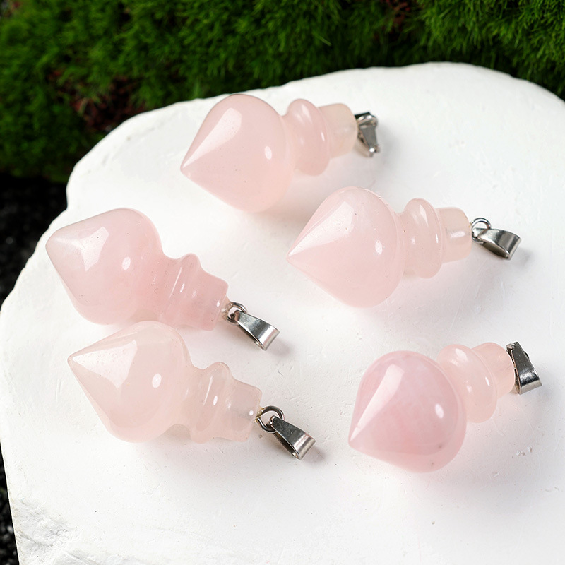 A pink crystal pendant