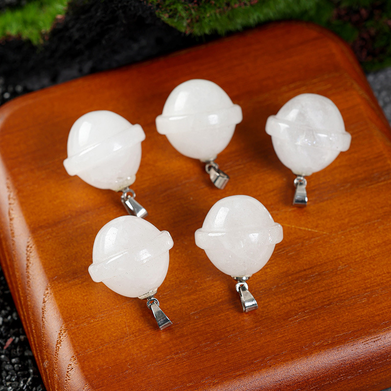 A white crystal pendant