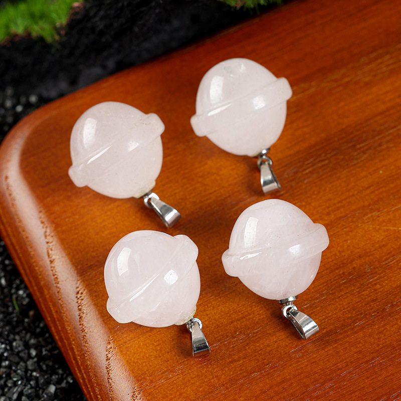 A pink crystal pendant