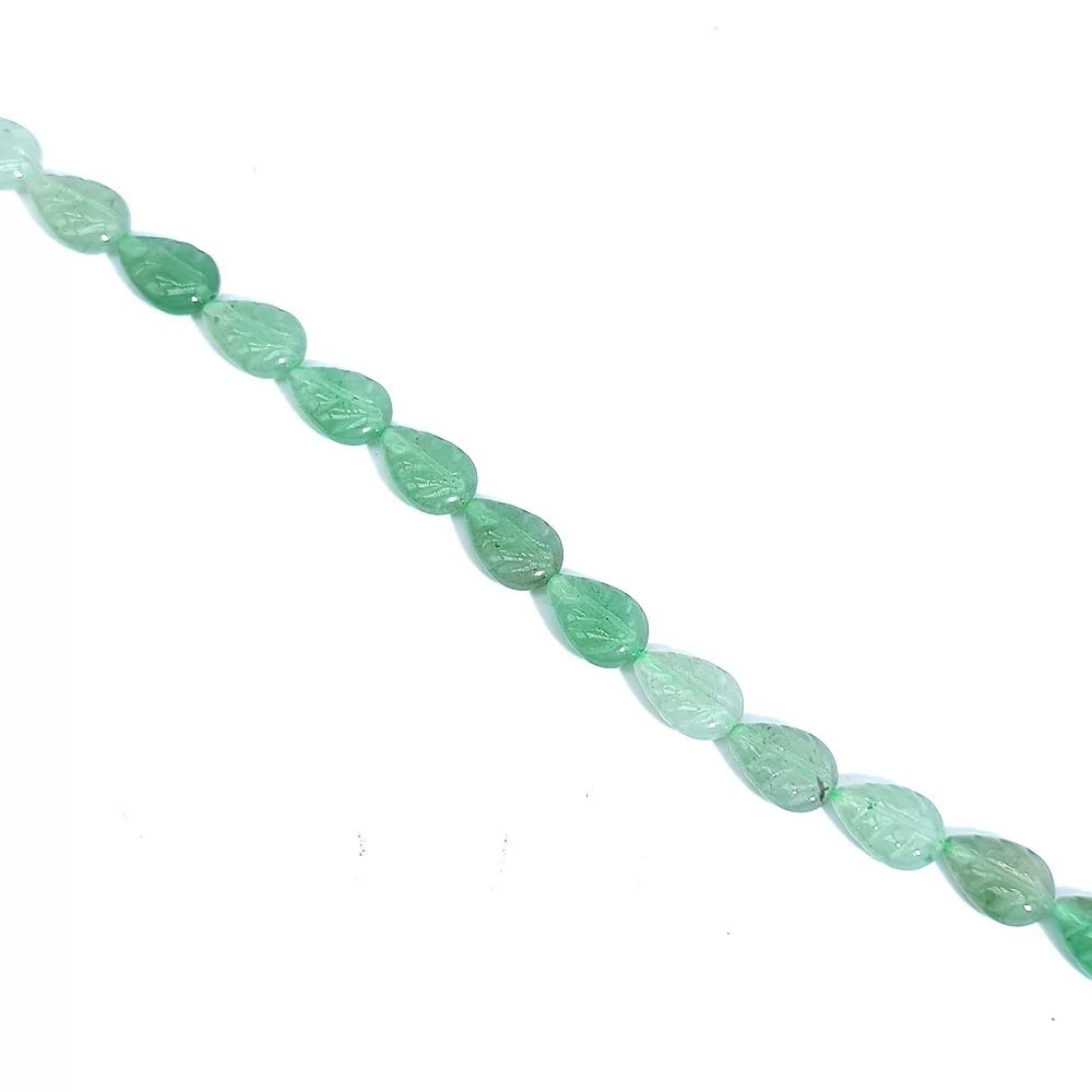 Carved Leaves Green Dongling Jade